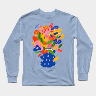 Vase With Flower Hand Drawn Long Sleeve T-Shirt